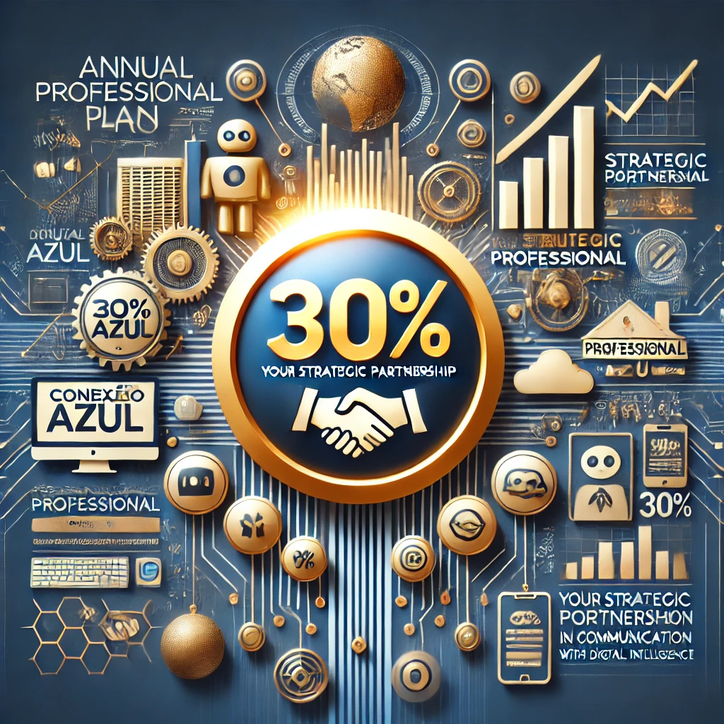 Plano Profissional (PRO) Anual da Conexão Azul com 30% De Desconto: Sua Parceria Estratégica em Comunicação com Inteligência Digital